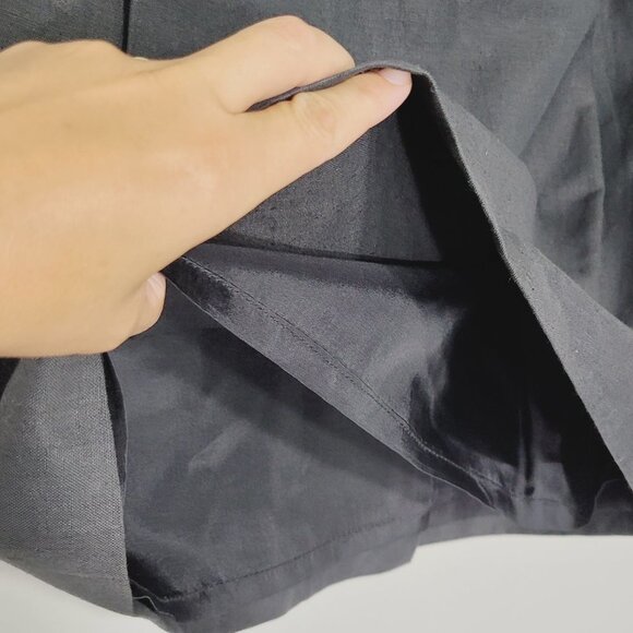 NWT Vintage Jac Dale Charcoal Gray Linen Skirt - Picture 3 of 10